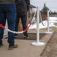 Chaîne de barri&egrave;re en plastique &agrave; deux couleurs, Vert/Blanc Groupe Belzile Dickner