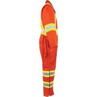 High-Visibility Unlined Coveralls, Small, High Visibility Orange Groupe Belzile Dickner