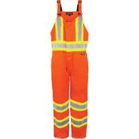Salopette non doubl&eacute;e haute visibilit&eacute;, T-petit, Orange haute visibilit&eacute; Groupe Belzile Dickner