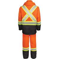 Ensemble de pluie haute visibilit&eacute; en tissu 150 deniers, Polyester, Petit, Orange haute visibilit&eacute; Groupe Belzile Dickner