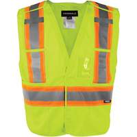 Gilet haute visibilit&eacute; &agrave; d&eacute;tachement rapide en 5 points, Orange haute visibilit&eacute;, Moyen/Petit, Polyester Groupe Belzile Dickner