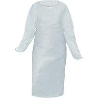 CoverMe Gown with Thumbholes, One Size, White, Polyethylene Groupe Belzile Dickner