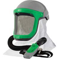 Z-Link Respirator with Tychem 4000 Shoulder Cape & C40, Facepiece Respirator/Welding Helmet Groupe Belzile Dickner