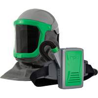 Z-Link Powered Air Respirator with Zytec FR Shoulder Cape, Facepiece Respirator/Welding Helmet Groupe Belzile Dickner