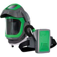 Z-Link Respirator Helmet with Face Seal, Visor & Belt Mount, Facepiece Respirator/Welding Helmet, Lithium-Ion Battery Groupe Belzile Dickner