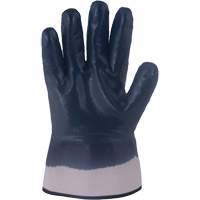 Horizon&reg; Navy Gloves with Pasted Cuffs, Medium, Nitrile Coating, Jersey/Cotton Shell Groupe Belzile Dickner