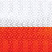Pellicule souple pour chantiers routiers &agrave; haute intensit&eacute; 382VHIP, 5" la x 150' lo, Orange et blanc Groupe Belzile Dickner