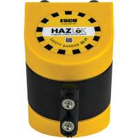 Syst&egrave;me de barri&egrave;re de s&eacute;curit&eacute; HAZLOK, Plastique, Fixation magn&eacute;tique, 30', Ruban Noir et jaune Groupe Belzile Dickner