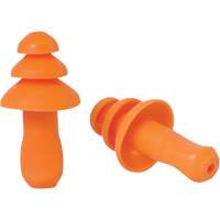 SEALTEC TipGrip Orange TPR Triple-Flange Reusable Earplugs, Uncorded, Bulk - Box, 26 dB dB NRR, One-Size Groupe Belzile Dickner