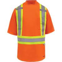 T-shirt de s&eacute;curit&eacute; doubl&eacute; de bambou Viking, Polyester, Petit, Orange haute visibilit&eacute; Groupe Belzile Dickner
