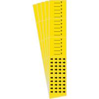 "Blank °F" Pipe Markers, Self-Adhesive, 2-1/4" H x 14" W, Black on Yellow Groupe Belzile Dickner