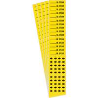 "Blank Lb. Steam" Pipe Marker, Self-Adhesive, 2-1/4" H x 2-3/4" W, Black on Yellow Groupe Belzile Dickner