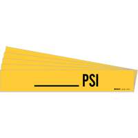 "PSI" Pipe Marker, Self-Adhesive, 2-1/4" H x 14" W, Black on Yellow Groupe Belzile Dickner