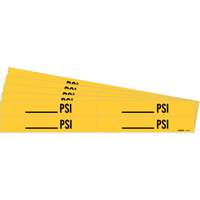 "Blank PSI" Pipe Markers, Self-Adhesive, 1-1/8" H x 7" W, Black on Yellow Groupe Belzile Dickner
