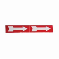 Marqueurs de tuyau avec fl&egrave;ches, Autocollant, 2-1/4" h x 7" la, Blanc/rouge Groupe Belzile Dickner