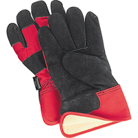 Gants d'ajusteur doubl&eacute;s pour l'hiver &agrave; chaleur sup&eacute;rieure, Grand, Paume en Cuir de vache refendu, Doublure en Thinsulate Groupe Belzile Dickner