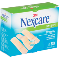 Nexcare Comfort Strips, Rectangular/Square, 3", Fabric, Sterile Groupe Belzile Dickner