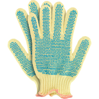 Knit Gloves with Dots, Size Small/7, 7 Gauge, PVC Coated, Kevlar&reg; Shell, ANSI/ISEA 105 Level 2 Groupe Belzile Dickner