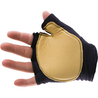 Anti-Impact Tool Grip Fingerless Right-Hand Glove, Size X-Small, Grain Leather Palm Groupe Belzile Dickner