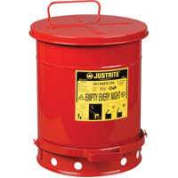 Oily Waste Cans, FM Approved/UL Listed, 10 US gal., Red SR358 | Dickner Inc