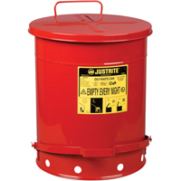 Contenants pour déchets huileux, Homologué FM/Listé UL, 14 gal. US, Rouge SR359 | Dickner Inc