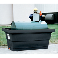 Poly-Tank<sup>®</sup> Containment Unit 275™ With Drain, 82.3" L x 45" W x 35.3" H, 275 US gal. Capacity SEM162 | Dickner Inc