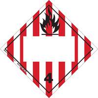 Flammable Solids TDG Placard, Adhesive Vinyl Groupe Belzile Dickner
