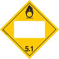 Oxidizer TDG Placard, Adhesive Vinyl Groupe Belzile Dickner