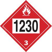 1230 Methanol TDG Placard, Plastic Groupe Belzile Dickner