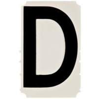 Étiquettes de lettres et chiffres gothiques individuels Quick-Align<sup>MD</sup>, D, 4" h, Noir SZ992 | Dickner Inc
