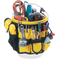 Organisateur pour seau &agrave; outils, 6" lo x 11" la x 12" h, Nylon, Noir/Jaune Groupe Belzile Dickner