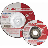 A24N Fast Grinding Wheel, 6" x 1/4", 7/8" Arbor, Aluminum Oxide, Type 27 Groupe Belzile Dickner