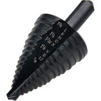 #12 Step Drill Bit, 7/8" - 1-3/8" , 3/8" Increments, High Speed Steel Groupe Belzile Dickner