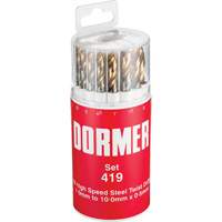 Jobber Drill Bit Set, 19 Pieces, High Speed Steel Groupe Belzile Dickner