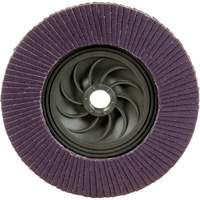 Disque &agrave; lamelles &agrave; changement rapide 769F, 5" x 5/8"-11, Type 27, Grain 120+, C&eacute;ramique Groupe Belzile Dickner