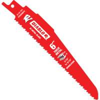 Lame de scie alternative pour la d&eacute;molition et les m&eacute;taux &eacute;pais, Bim&eacute;tal, 8-10 Dents par pouce, 6" lo Groupe Belzile Dickner