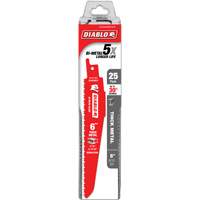Lame de scie alternative pour la d&eacute;molition et les m&eacute;taux &eacute;pais, Bim&eacute;tal, 8-10 Dents par pouce, 6" lo Groupe Belzile Dickner