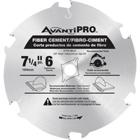 Lame de scie AvantiPro, 7-1/4", 6 dents, Pour B&eacute;ton de fibre Groupe Belzile Dickner