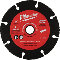 Lame abrasive au carbure, 3" x Arbre de 3/8", Carbure de silicium, 20 000 Tr/min Groupe Belzile Dickner