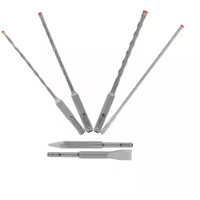 Jeu de forets et burins pour marteau &agrave; t&ecirc;te enti&egrave;rement au carbure &agrave; 4 couteaux SDS-Plus Rebar Demon, 6 morceaux, Carbure Groupe Belzile Dickner