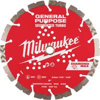 Diamond Max Segmented Turbo Saw Blade, 9", Metal/Stone/Concrete/Ductile Iron/Cement/Non-Ferrous/Brick/Fibre Cement/Tile/Asphalt Use Groupe Belzile Dickner