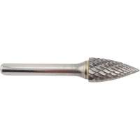 Tree Shape Pointed End Carbide Shipyard Bur, SG-5, 1/2" Dia., 1/4" Shank, 1" Depth of Cut Groupe Belzile Dickner