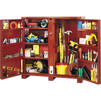 Jobsite Shelf Cabinet, Steel, 47.5 Cubic Feet, Red Groupe Belzile Dickner