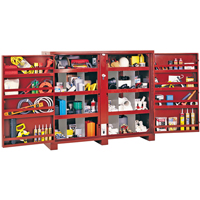 Jobsite Shelf Cabinet, Steel, 49 Cubic Feet, Red Groupe Belzile Dickner