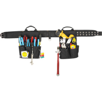 Combin&eacute;s de ceinture &agrave; outils &agrave; 20 pochettes, Polyester, Noir Groupe Belzile Dickner