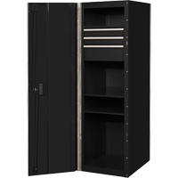 RX Series Side Cabinet, 3 Drawers, 19" W x 25" D x 61" H, Black Groupe Belzile Dickner