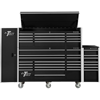 RX Series Side Cabinet, 3 Drawers, 19" W x 25" D x 61" H, Black Groupe Belzile Dickner