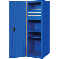 RX Series Side Cabinet, 3 Drawers, 19" W x 25" D x 61" H, Blue Groupe Belzile Dickner