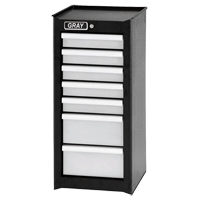 Side Rider Cabinet, 7 Drawers, 14-3/4" W x 18" D x 33.34" H, Black Groupe Belzile Dickner