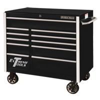 Armoire roulante pour outils s&eacute;rie RX, 11 tiroirs, 41-1/2" la x 25-1/2" p x 40-1/2" h, Noir Groupe Belzile Dickner